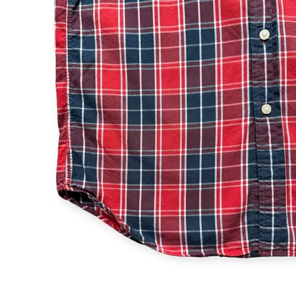 🔃J. Crew Men’s Red Plaid Long Sleeve Button Down Shirt
